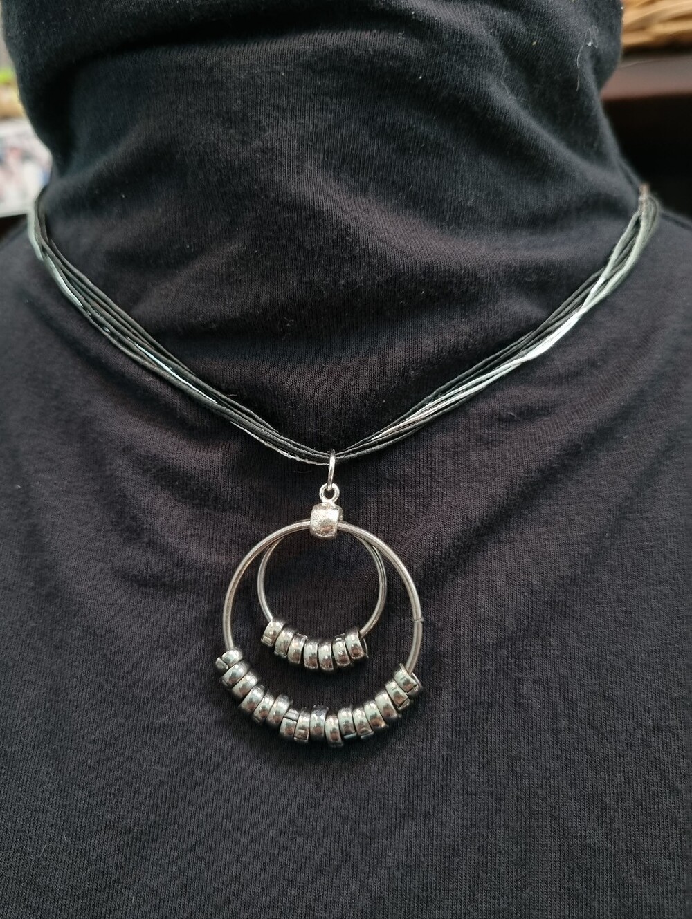 SLS Creation | Black And Silver Minimal Necklace
